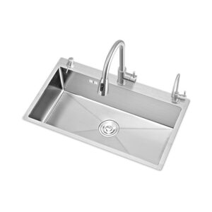 Wholesale 304 Stainless Steel Kitchen Sink Hand Made Single Bowl Stainless Steel Sink