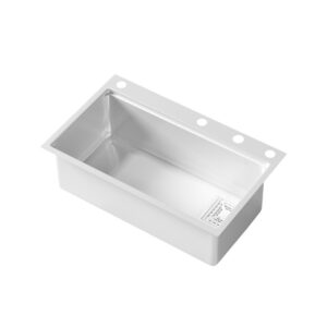 Wholesale 304 Stainless Steel Handmade Sink Single Bowl White Kitchen Sink