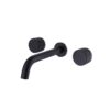 Bathroom Faucet Solid Brass Wall Mount Two Handle Faucet Widespread Basin Mixer