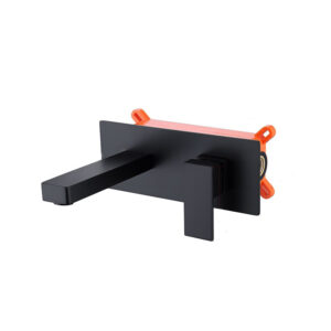 Black Single Handle 2 Holes Wall Mounted Bathroom Conceal Basin Faucet