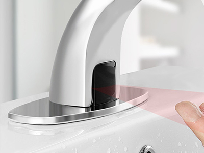 Brushed-nickel-bath-faucet-touch,-high-quality-smart-faucet-infrared-sensor