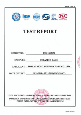 China-Ceramic toilet-Smart-Toilet-Bathtub Sanitary-Ware-products-Product test certificate-1 (2)
