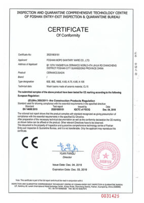 China-Ceramic toilet-Smart-Toilet-Bathtub Sanitary-Ware-products-certificate-1 (1)
