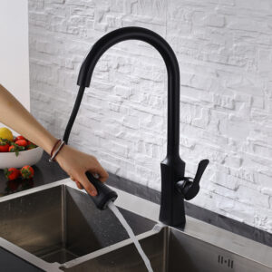 Countertop 304 stainless steel sink faucet kitchen faucet with pull-down nozzle pull out popular kitchen faucet (4)