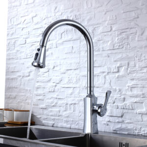Factory price stainless steel 304 pull out kitchen faucet (1)