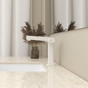 New Modern Bathroom Mixer Brushed Golden Basin Faucet Brass Taps Single Lever Basin Faucet