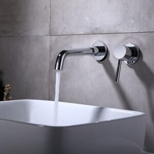 Hot Sales Single Handle Brass Waterfall Wall Mounted Basin Faucets Bathroom Wall Faucet