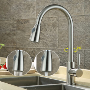Kitchen Faucet Tap Wall Kitchen Mixer Faucet Water Tap Stainless Pull Out Faucet Modern UPC (1)