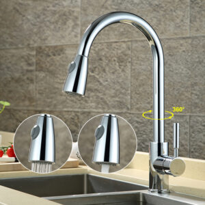 Kitchen Faucet Tap Wall Kitchen Mixer Faucet Water Tap Stainless Pull Out Faucet Modern UPC (2)