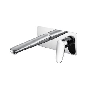 Luxury Brass Wall Mounted Basin Tap Matte Waterfall Concealed Basin Mixer Faucet