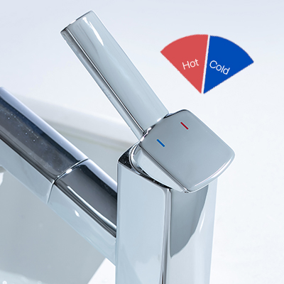 Manufacturer Chrome or Brushed Nickel Bathroom Basin Faucet-Adjustable temperature