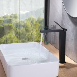 New Design American Sanitary Wares Black Surface Single Hole Handle Bathroom Basin Sink Faucet