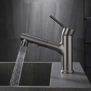 Hot Sale Grey Bathroom Faucet Wholesale Bathroom Basin Faucet Bathroom Pull-Out Basin Faucets