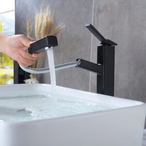 Pull-out basin faucet