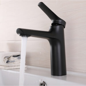 Modern round single-handle wash basin faucet