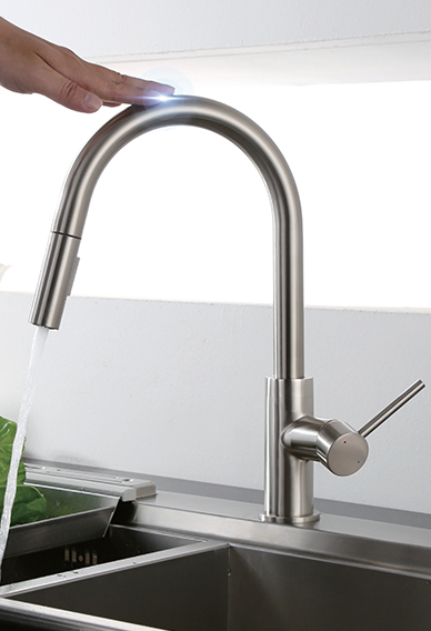 Stainless steel kitchen sink faucet