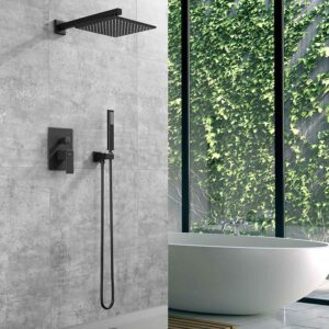 Newest bathroom 4 function waterfall led shower head ceiling mounted rainfall shower set