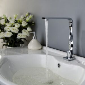 Bathroom Brass Sink Faucet Modern Faucet Distorted Waterfall Bathroom Faucet
