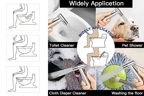 for elderly adults, can be used as cloth diaper sprayer, bathroom cleaning and even for pet washing